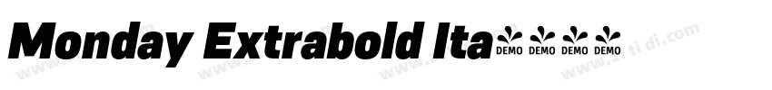 Monday Extrabold Ita字体转换
